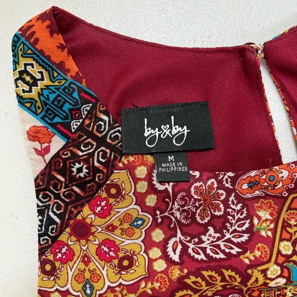 by & by Orange Red Halter Sundress - Picture 7 of 13